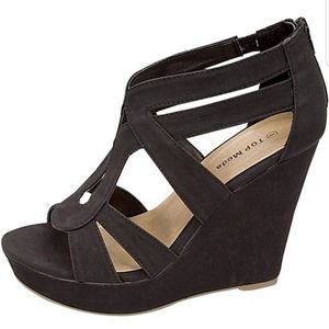 Top Moda Lindy-3 Black Wedges